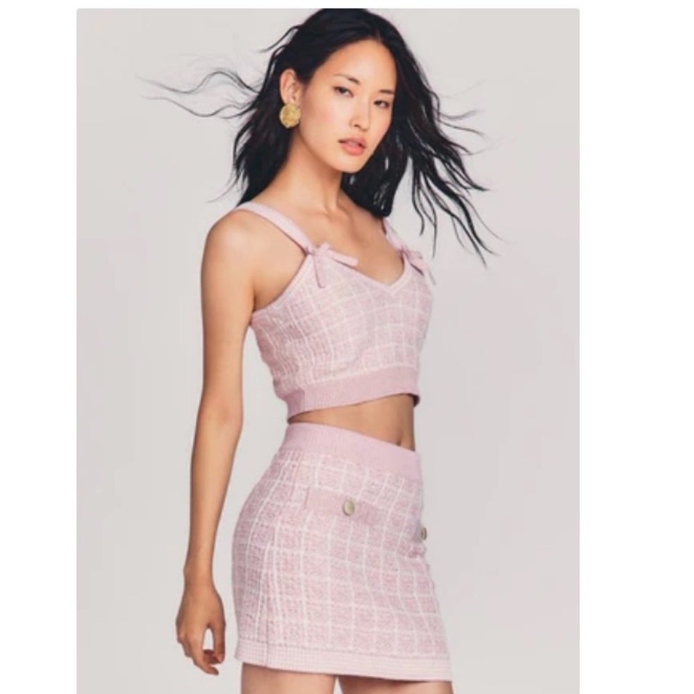 LOVESHACKFANCY Tweed SET (top L & skirt XL)